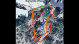 Google Map image of the UUCP Garden with an outline where the renovation will be happening